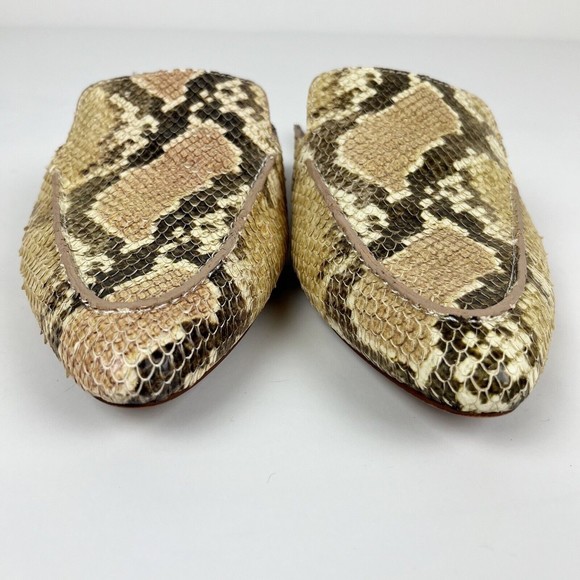 Madewell The Frances Skimmer Mule in Snake Embossed Leather Size 8 - Picture 3 of 14